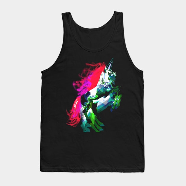 EDM Rave Psychedelic trippy new age colorful horse Tank Top by starchildsdesigns